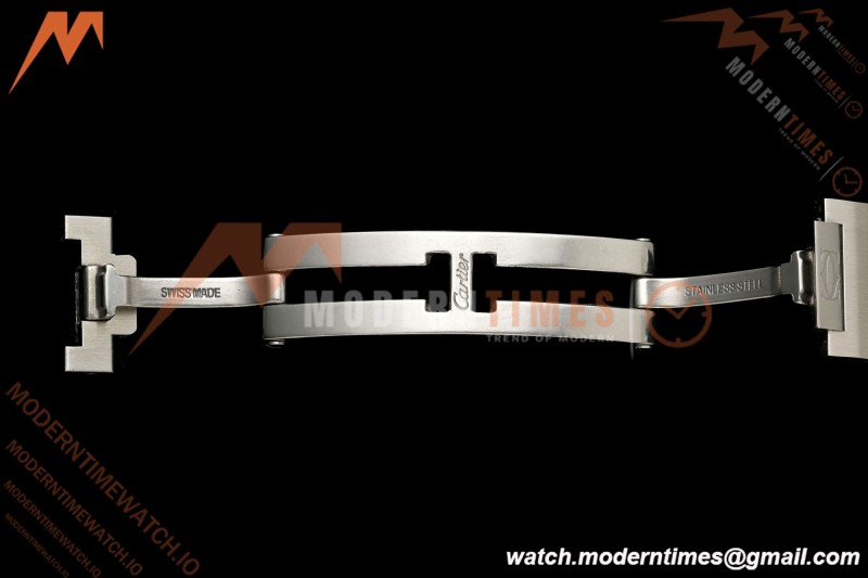 Cartier - Santos De Cartier 27mm SS/RG Red Dial 8848F Quartz