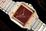 Cartier - Santos De Cartier 27mm SS/RG Red Dial 8848F Quartz