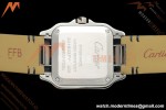 Cartier - Santos De Cartier 27mm YG/SS/Alligator Leather Silver Dial DRF Quartz