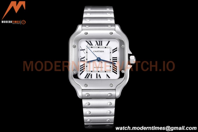 Cartier - Santos De Cartier Ladies Automatic 35mm SS/SS White BVF MY9039