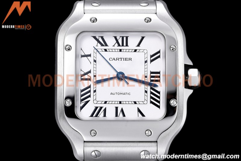 Cartier - Santos De Cartier Ladies Automatic 35mm SS/SS White BVF MY9039
