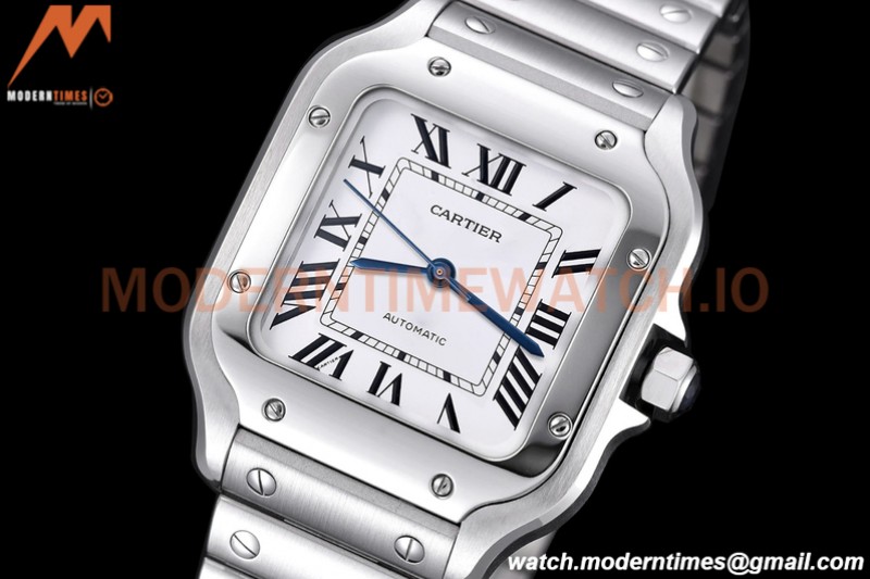 Cartier - Santos De Cartier Ladies Automatic 35mm SS/SS White BVF MY9039