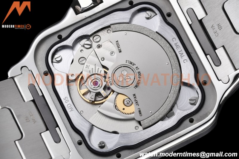 Cartier - Santos De Cartier Mens Automatic 40mm SS/SS White BVF MY9019