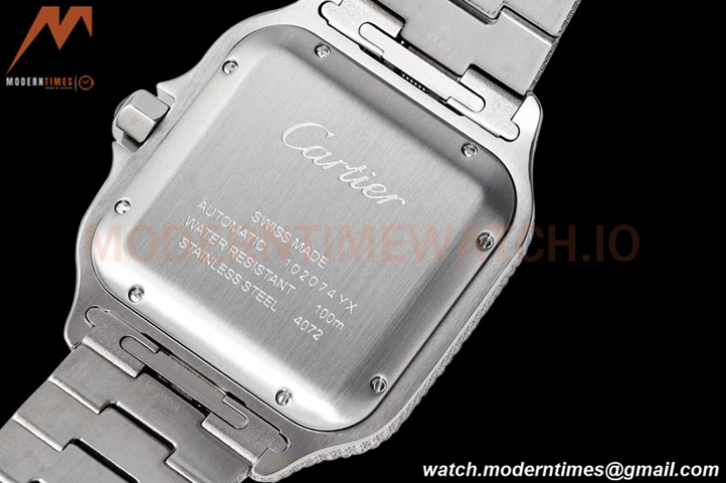 Cartier - Santos De Cartier Mens Automatic 40mm Diamond SS/SS Dia/Rmn TWF A2824