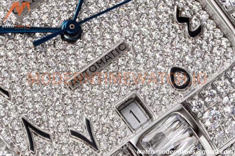 Cartier - Santos De Cartier Mens Automatic 40mm Diamond SS/SS Dia/Ara TWF A2824
