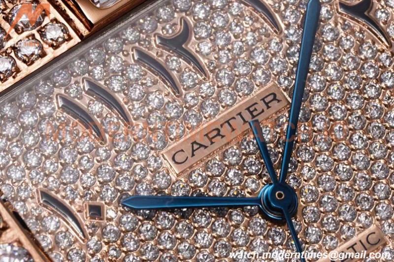 Cartier - Santos De Cartier Mens Automatic 40mm Diamond RG/SS Dia/Ara TWF A2824