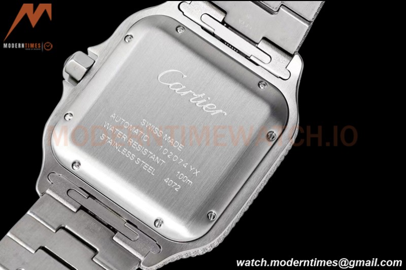 Cartier - Santos De Cartier Mens Automatic 40mm Diamond YG/SS Dia/Rmn TWF A2824
