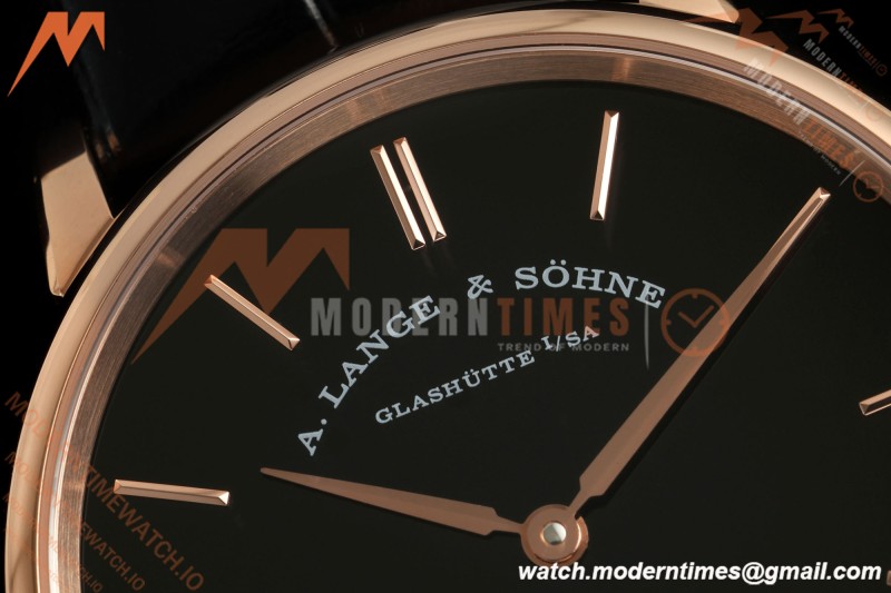 A. Lange & Söhne - Saxonia Thin Automatic 39mm  RG/LE Black F8F V3 A2892 | A. Lange & Söhne - Saxonia Thin 자동 39mm RG/LE 검은색 F8F V3 A2892
