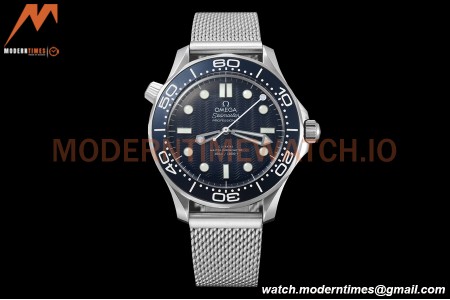 Omega - Seamaster Diver 300M 42mm James Bond 60th Anniv. SS/SS Blue BLSF A8806