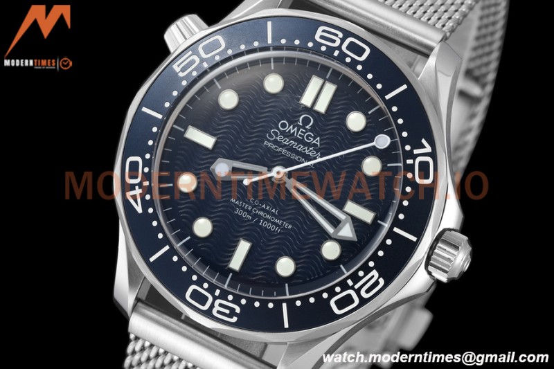 Omega - Seamaster Diver 300M 42mm James Bond 60th Anniv. SS/SS Blue BLSF A8806