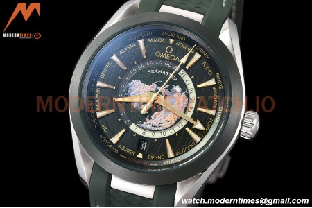 Omega - Seamaster Aqua Terra 150m 43mm Worldtimer SS/RU Green VSF A8938