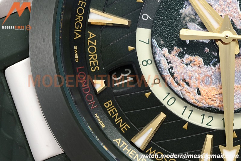 Omega - Seamaster Aqua Terra 150m 43mm Worldtimer SS/RU Green VSF A8938