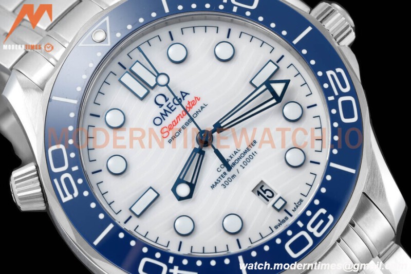 Omega - Seamaster Diver 300m 42mm Blue SS/SS White Dial VSF A8800