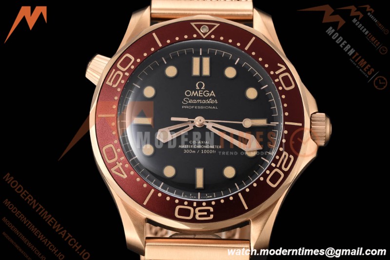 Omega - Seamaster Diver 300m 42mm Ceramic Bronze Gold Black Dial VSF A8806