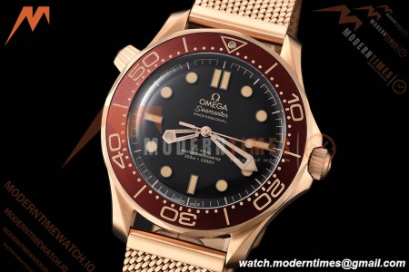 Omega - Seamaster Diver 300m 42mm Ceramic Bronze Gold Black Dial VSF A8806