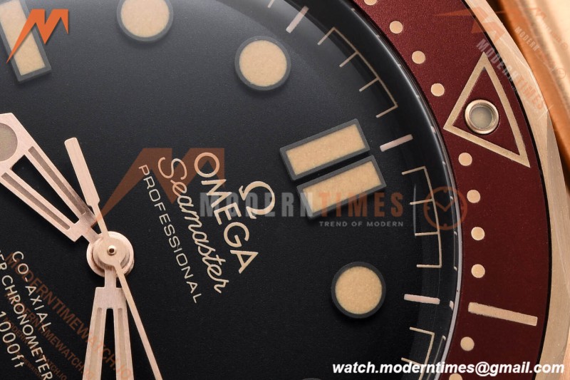 Omega - Seamaster Diver 300m 42mm Ceramic Bronze Gold Black Dial VSF A8806