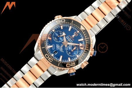 Omega - Seamaster Planet Ocean 600m Chrono 45.5mm RG/SS Blue Dial VRF A9900