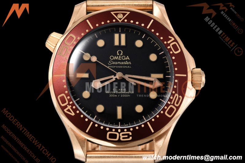 Omega - Seamaster Diver 300m 42mm Ceramic Bronze Gold Black Dial VSF V4 A8806