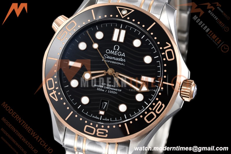 Omega - Seamaster Diver 300m 42mm Ceramic RG/SS Black Dial VSF V4 VS8800