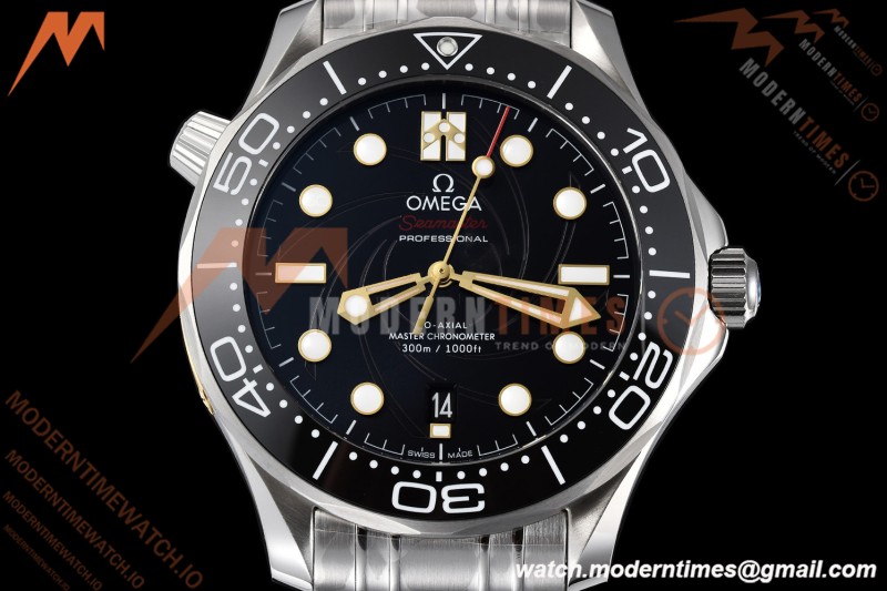 Omega - Seamaster Diver 300m 42mm James Bond Ceramic SS/SS Black Dial VSF V4 VS8800