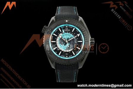 Omega - Seamaster Planet Ocean 600m 45.5mm GMT Worldtimer CER/NY Blk/Grn VSF SA8938 | 오메가 - 시마스터 플래닛 오션 600m 45.5mm GMT 월드타이머 CER/NY 블랙/그린 VSF SA8938