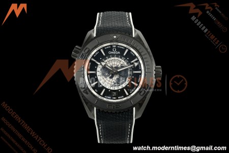 Omega - Seamaster Planet Ocean 600m 45.5mm GMT Worldtimer CER/NY Blk/Gry VSF SA8938