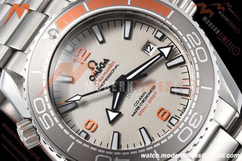 Omega - Seamaster Planet Ocean 600m 43.5mm SS/SS GRY/ORN/CER Grey Dial GDF MY8215