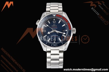 Omega - Seamaster Planet Ocean 600m 43.5mm SS/SS BLU/ORN/CER Blue Dial GDF MY8215