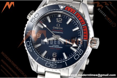 Omega - Seamaster Planet Ocean 600m 43.5mm SS/SS BLU/ORN/CER Blue Dial GDF MY8215 | 오메가 - 시마스터 플래닛 오션 600m 43.5mm SS/SS 블루/오렌지/CER 블루 다이얼 GDF MY8215