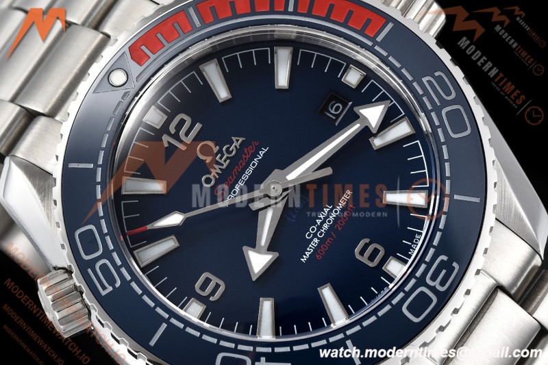 Omega - Seamaster Planet Ocean 600m 43.5mm SS/SS BLU/ORN/CER Blue Dial GDF MY8215