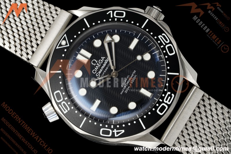 Omega - Seamaster Diver 300M No Date 42mm SS/SS Mesh Bracelet Black ORF A8806