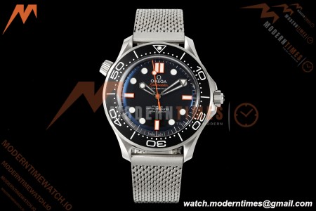Omega - Seamaster Diver 300M No Date 42mm SS/SS BLK/CER Mesh Bracelet Black ORF A8806