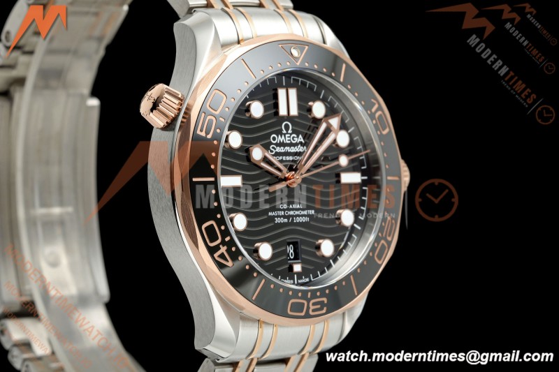 Omega - Seamaster Diver 300m 42mm SS/RG Black Ceramic Black Dial ORF OR8800