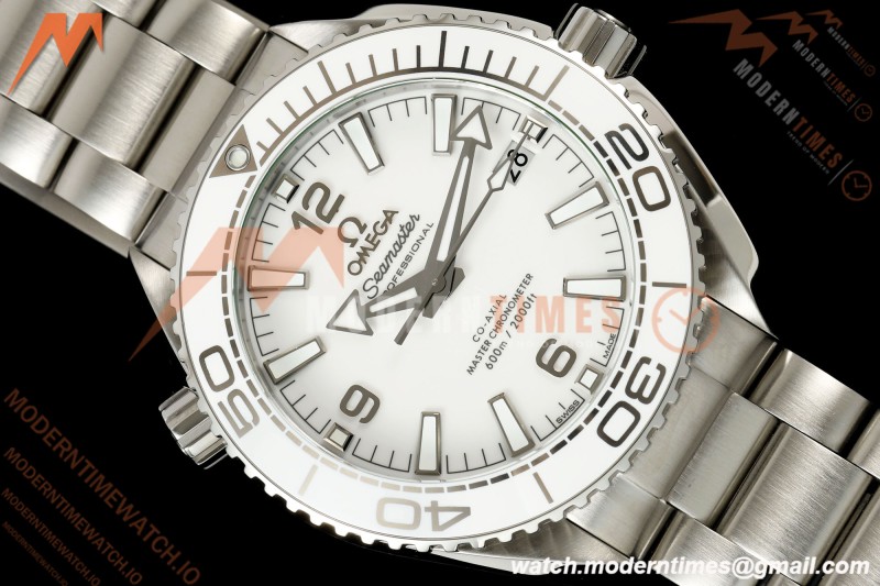 Omega - Seamaster Planet Ocean 600m 39.5mm SS/SS White Ceramic White Dial VSF V4 VS8800
