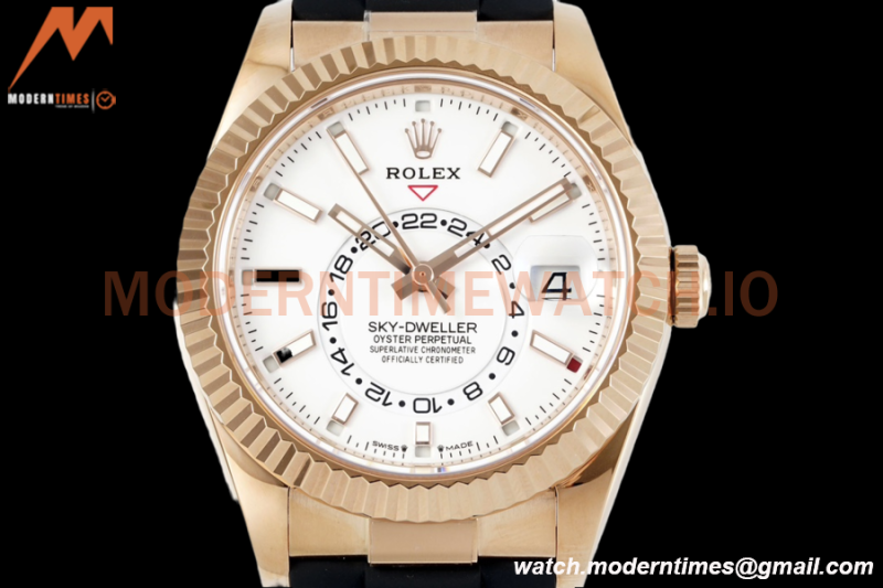 Rolex - Skydweller 42mm 336235 Gain Weight RG/RU White ZF V2 A2824