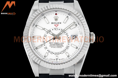 Rolex - Skydweller 42mm 336239 Gain Weight SS/RU White ZF V2 A2824