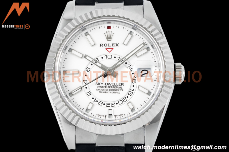 Rolex - Skydweller 42mm 336239 Gain Weight SS/RU White ZF V2 A2824
