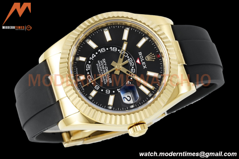 Rolex - Skydweller 42mm 336238 Gain Weight YG/RU Black ZF V2 A2824