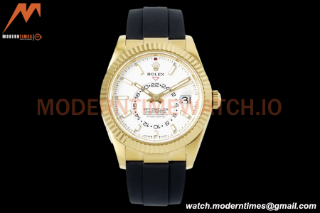 Rolex - Skydweller 42mm 336238 Gain Weight YG/RU White ZF V2 A2824