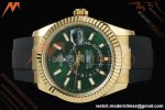 Rolex - 2025 Skydweller 336238 YG/RU Green Noob V2 A9002