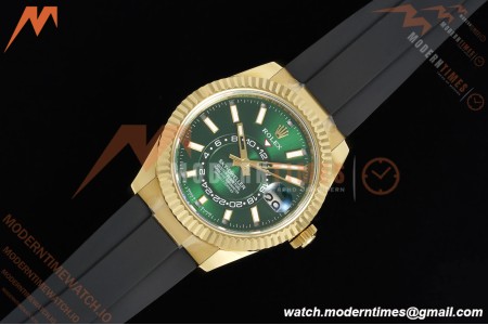 Rolex - 2025 Skydweller 336238 YG/RU Green Noob V2 A9002