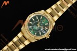 Rolex - 2025 Skydweller 336938 Oyster YG/YG Green Noob V2 A9002