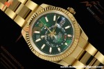 Rolex - 2025 Skydweller 336938 Oyster YG/YG Green Noob V2 A9002