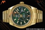 Rolex - 2025 Skydweller 336938 Oyster YG/YG Green Noob V2 A9002