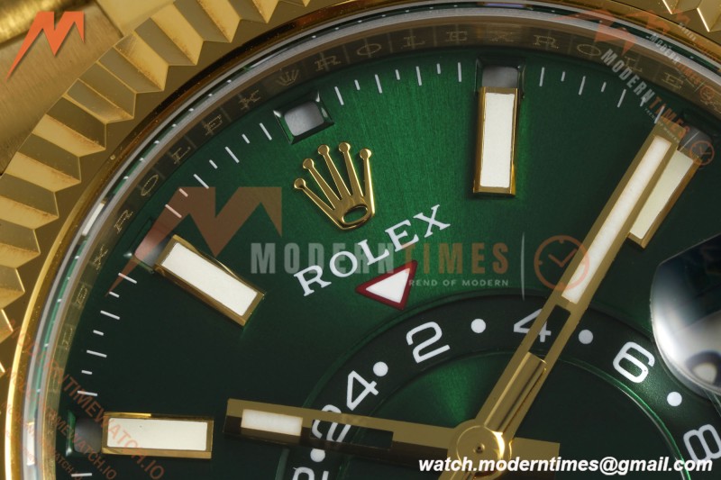 Rolex - 2025 Skydweller 336938 Jubilee YG/YG Green Noob V2 A9002