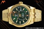 Rolex - 2025 Skydweller 336938 Jubilee YG/YG Green Noob V2 A9002