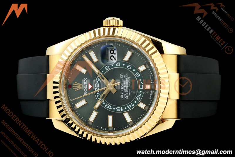Rolex - Skydweller 42mm 336238 Gain Weight YG/RU Mint Green ZF V2 A2824