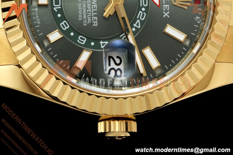 Rolex - Skydweller 42mm 336238 Gain Weight YG/RU Mint Green ZF V2 A2824