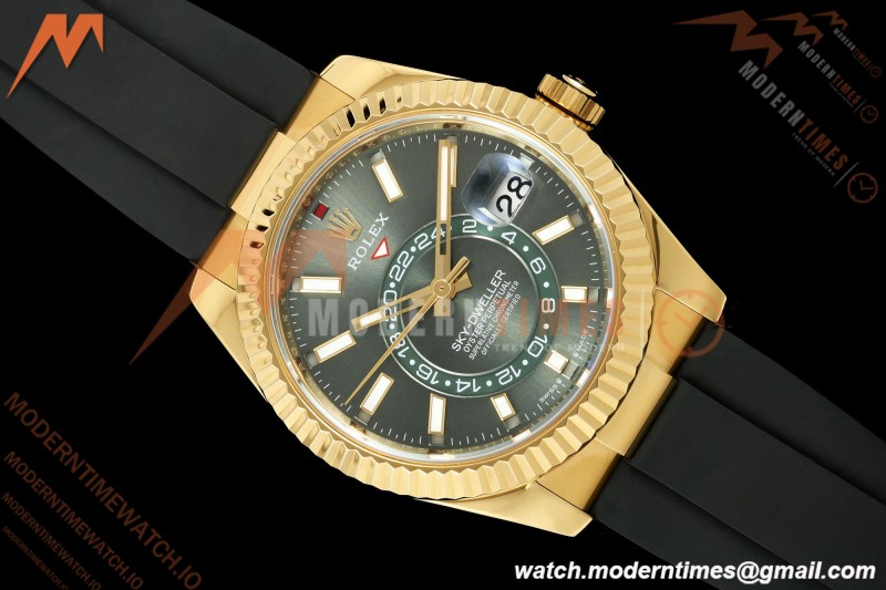 Rolex - Skydweller 42mm 336238 Gain Weight YG/RU Mint Green ZF V2 A2824