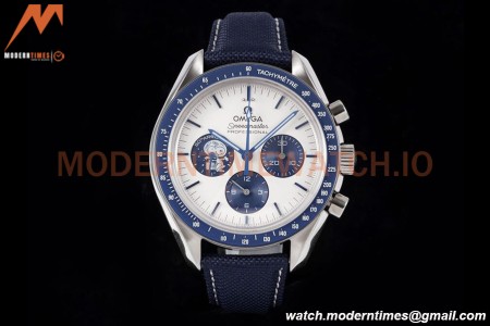 Omega - Speedmaster “Silver Snoopy Award” 50th Anniversary 42mm SS/NY Wht/Blue GSF Cal.3861